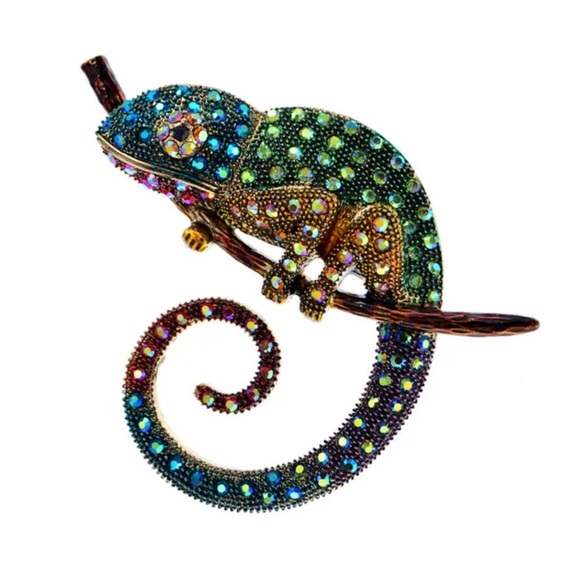Chameleon Brooch / Pendant - Picture 3 of 3
